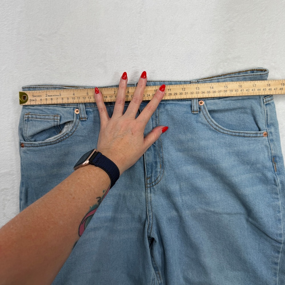 Wild Fable 16 Jeans High Rise Straight Ankle Stretch Light Blue Denim Boho Basic - Picture 14 of 16